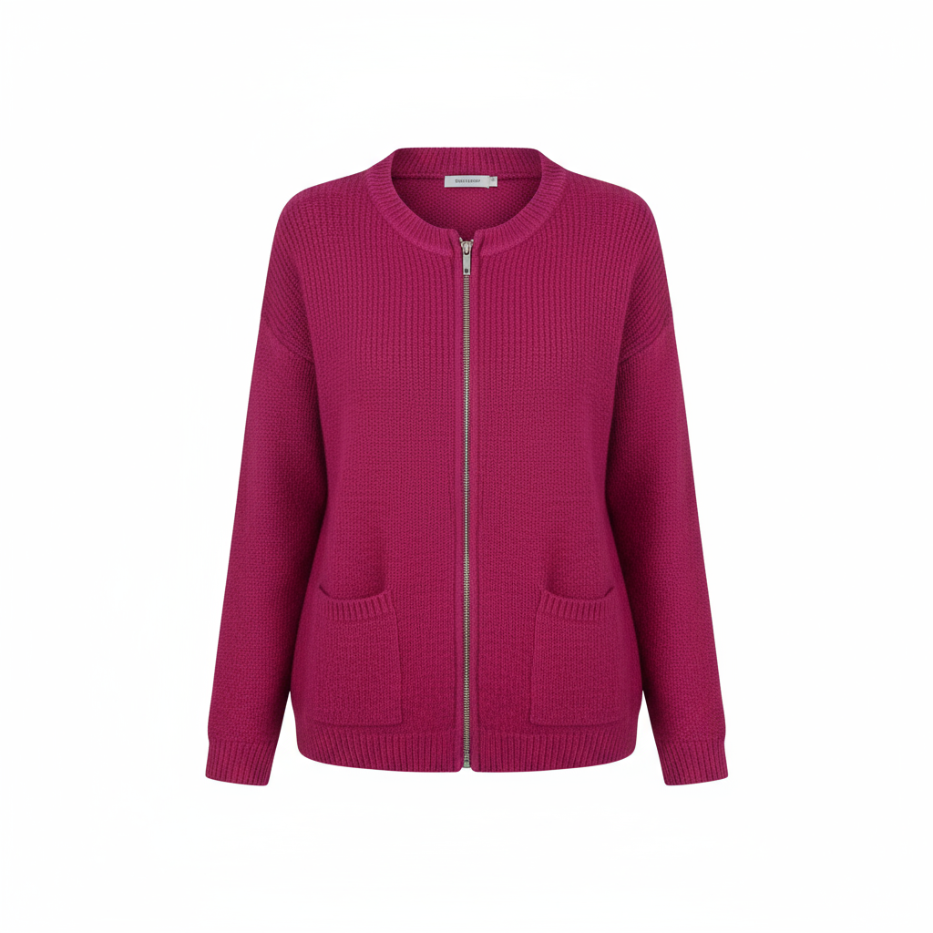 Marisol | Zip-Through Ribbed Longline Sweater