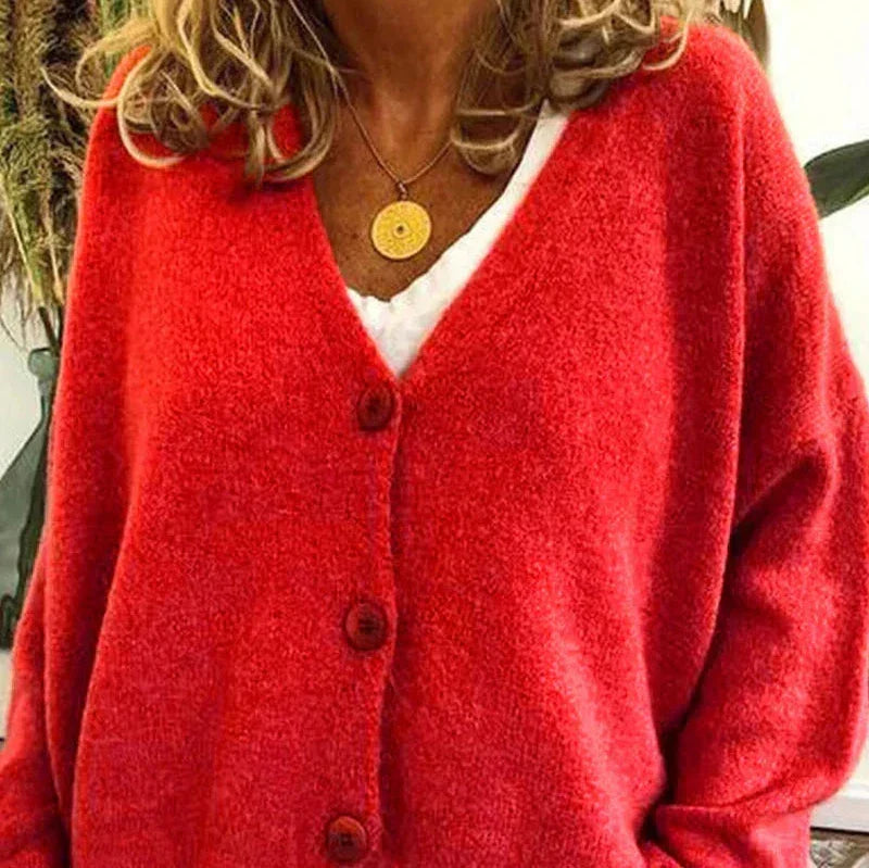 Claire | Cozy V-Neck Button Cardigan