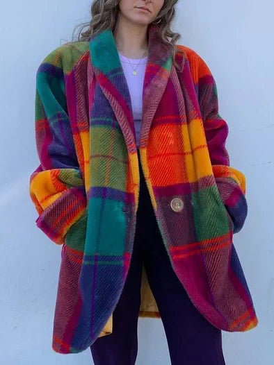 Sofia | Oversized Plaid Winter Coat