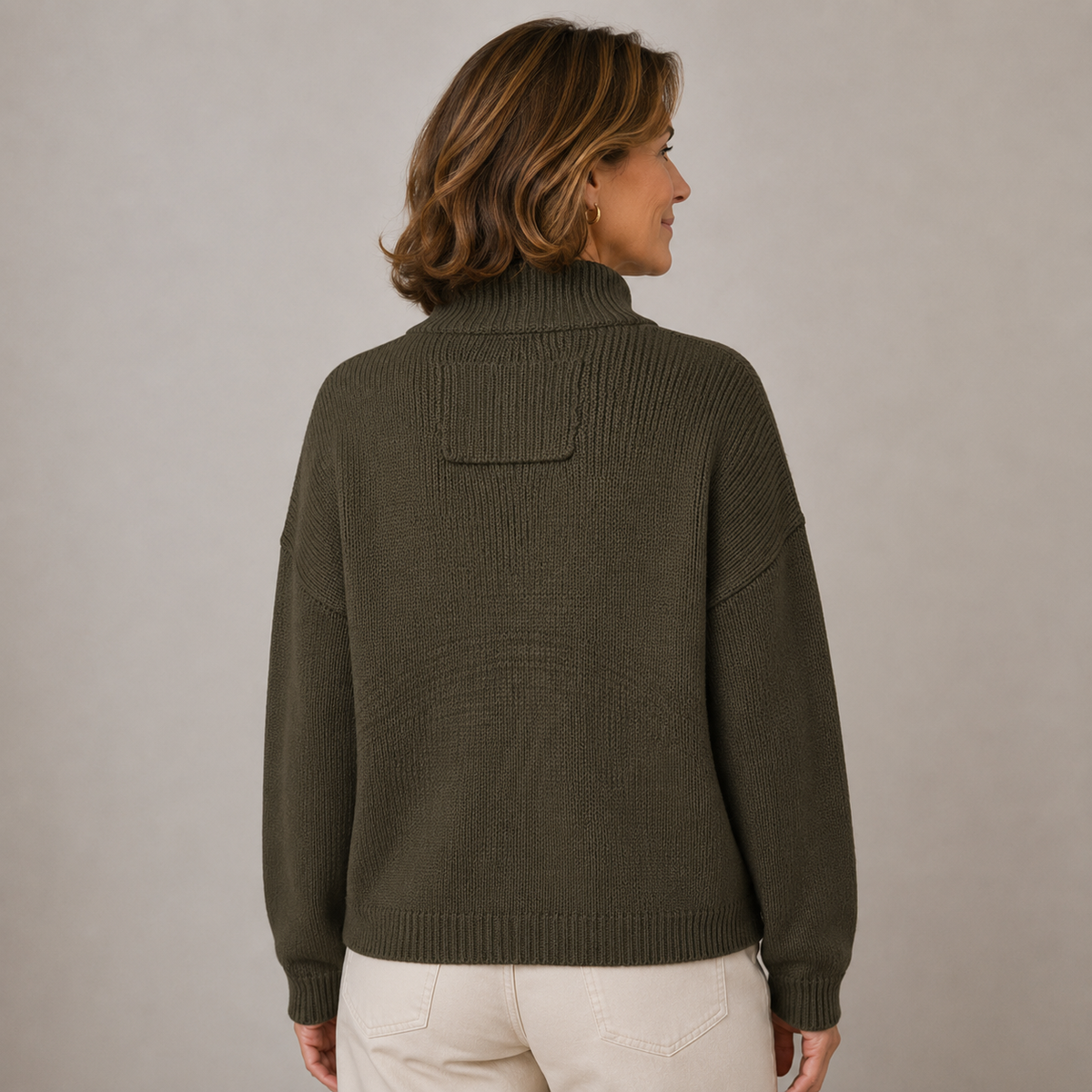 Brianna | Button Front Stand Collar Cardigan