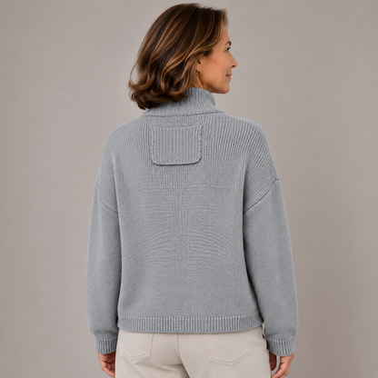 Brianna | Button Front Stand Collar Cardigan