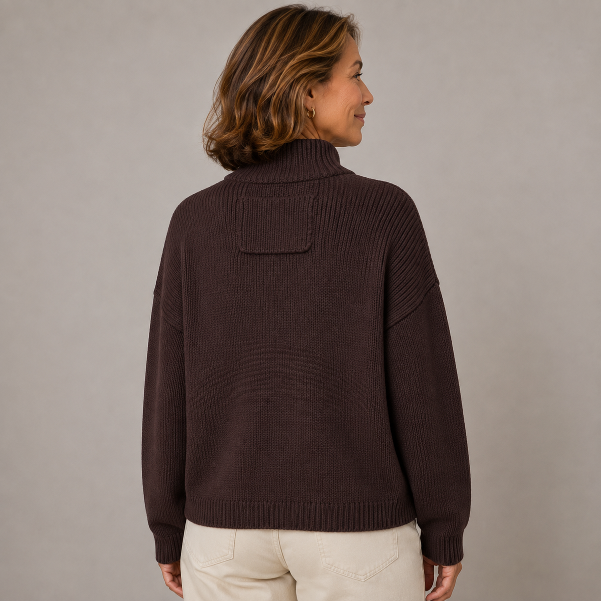 Brianna | Button Front Stand Collar Cardigan