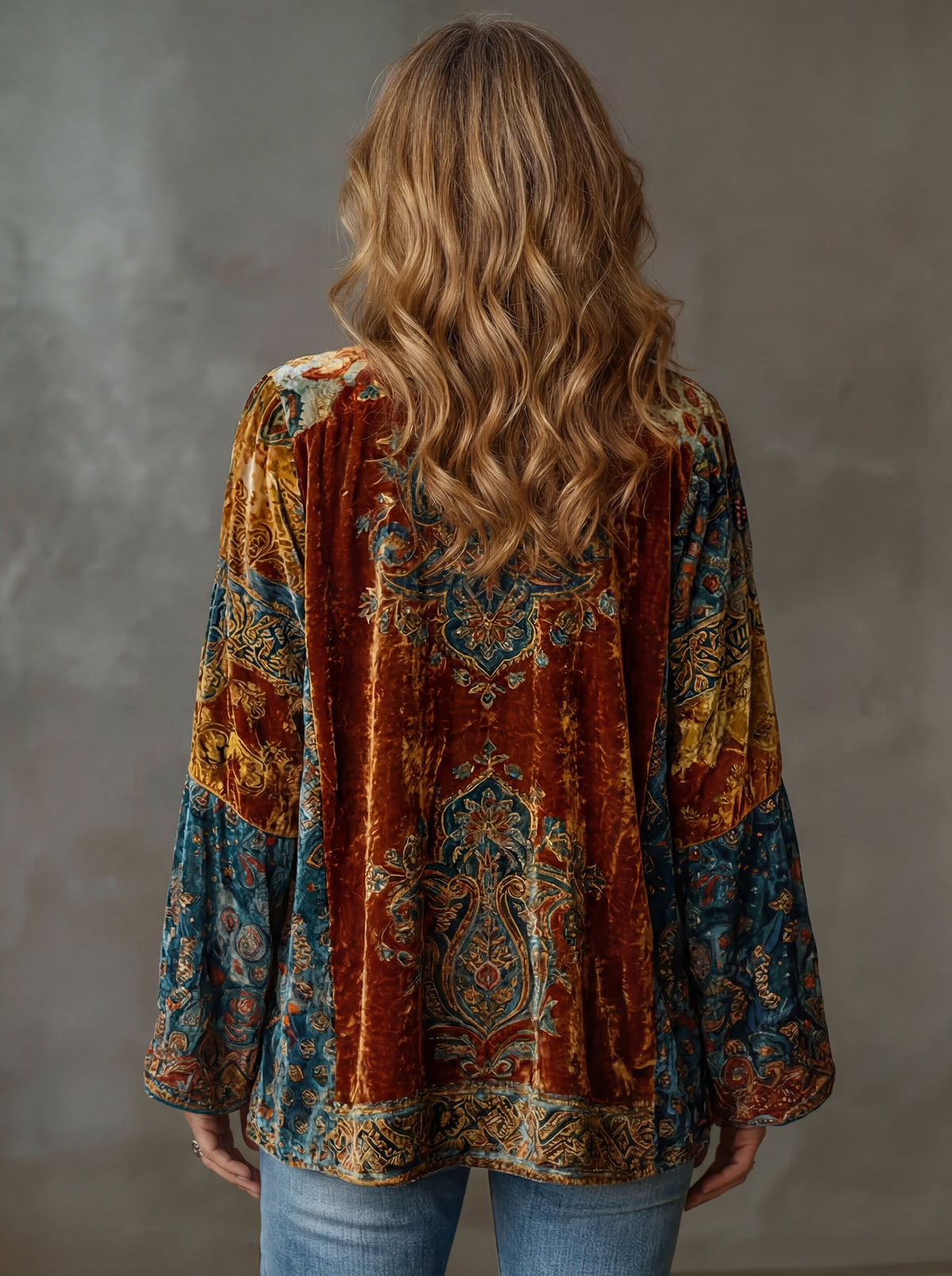 Bridget | Elegant Velvet-Touch Bohemian Cardigan