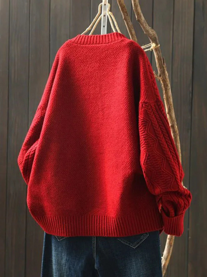 Chantal | Warm Cable-Knit Cardigan with Button Front
