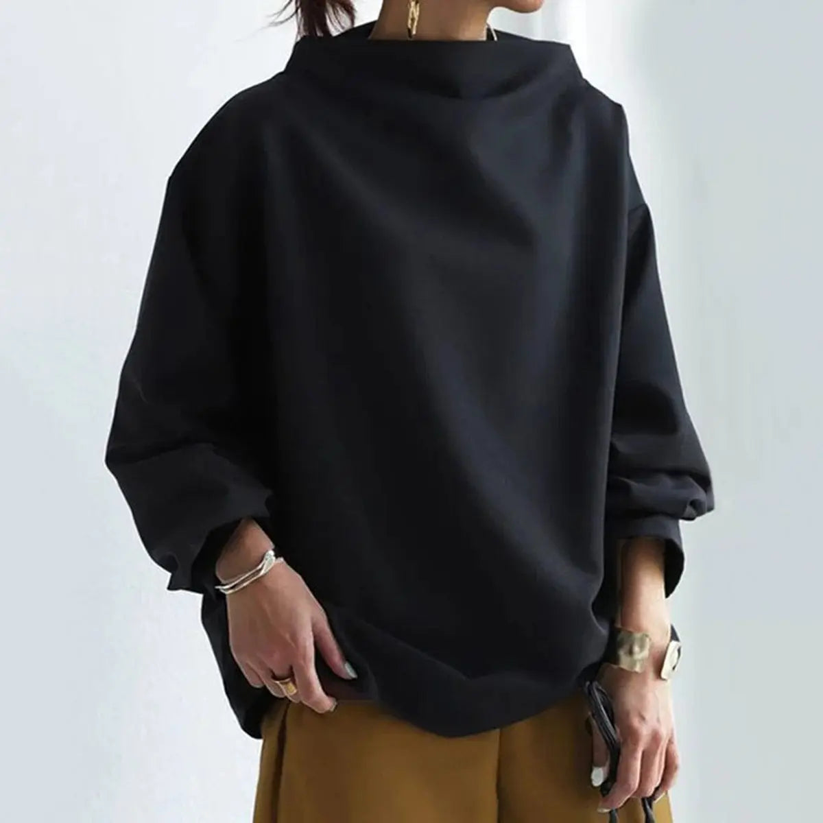 Clementine | Elegant Structured High Neck Top
