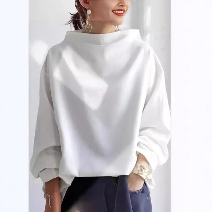 Clementine | Elegant Structured High Neck Top