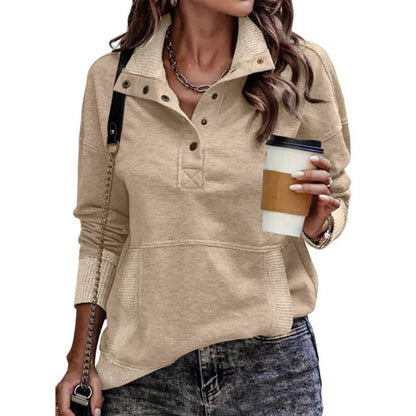Hannah | Button Up Stand Collar Sweater