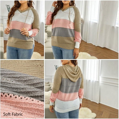 Helen | Crochet Knit Hooded Sweater