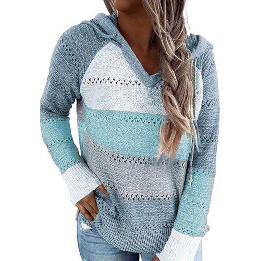 Helen | Crochet Knit Hooded Sweater