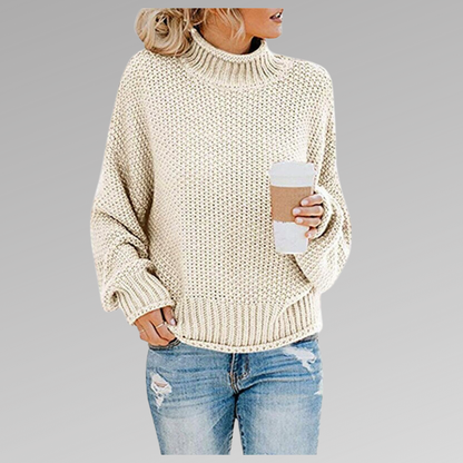 Isadora | Comfortable Casual Mock Neck Knit Sweater