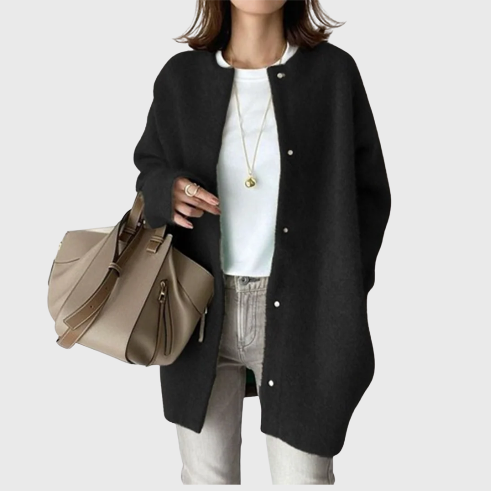 Marielle | Longline Open-Front Button Cardigan