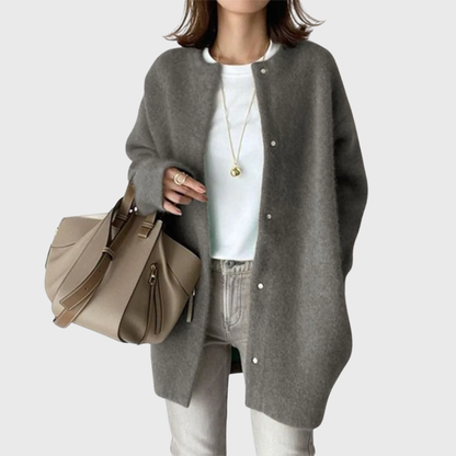 Marielle | Longline Open-Front Button Cardigan