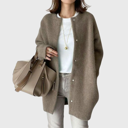 Marielle | Longline Open-Front Button Cardigan