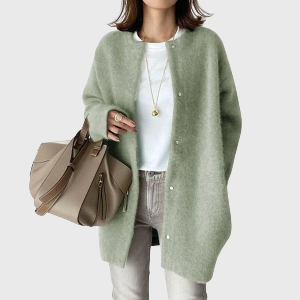Marielle | Longline Open-Front Button Cardigan