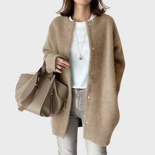 Marielle | Longline Open-Front Button Cardigan
