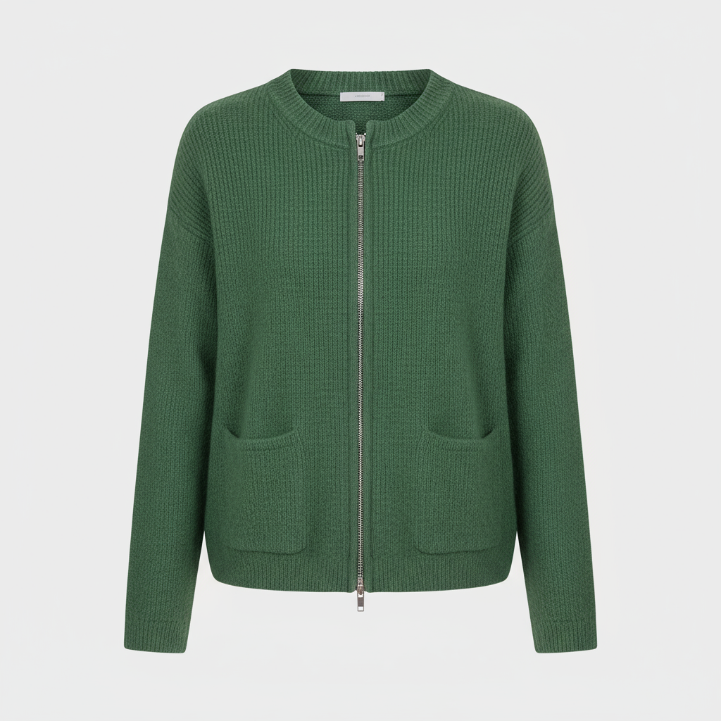 Marisol | Zip-Through Ribbed Longline Sweater