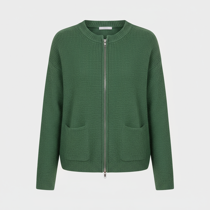 Marisol | Zip-Through Ribbed Longline Sweater