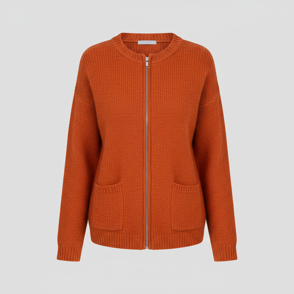Marisol | Zip-Through Ribbed Longline Sweater