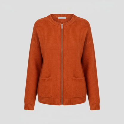 Marisol | Zip-Through Ribbed Longline Sweater