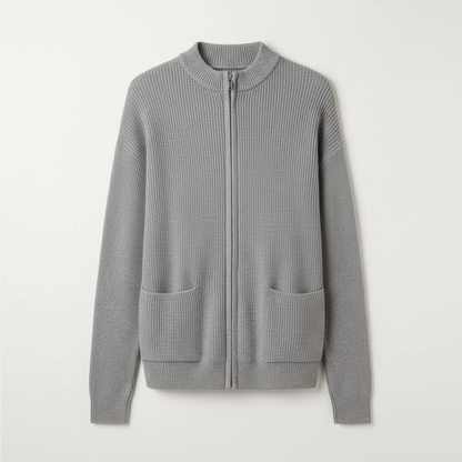Marisol | Zip-Through Ribbed Longline Sweater