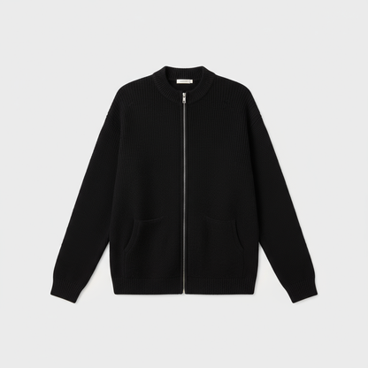 Marisol | Zip-Through Ribbed Longline Sweater