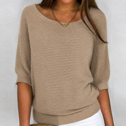 Marlow | Relaxed Textured Ribbed-Hem Sweater