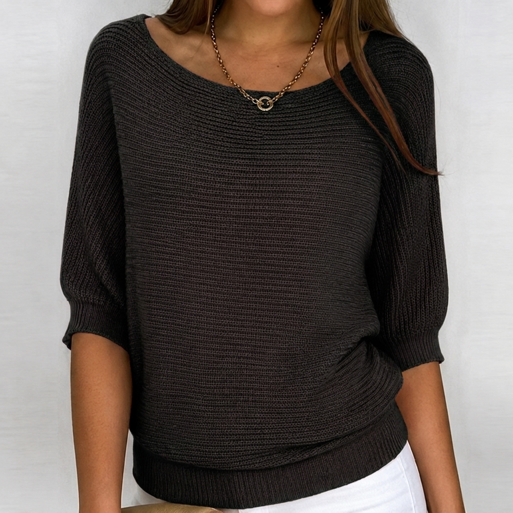 Marlow | Relaxed Textured Ribbed-Hem Sweater