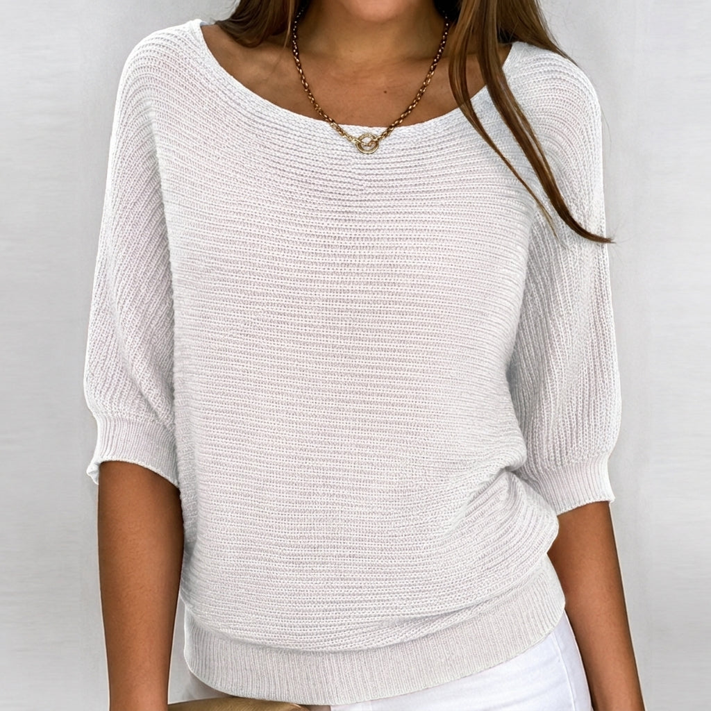 Marlow | Relaxed Textured Ribbed-Hem Sweater