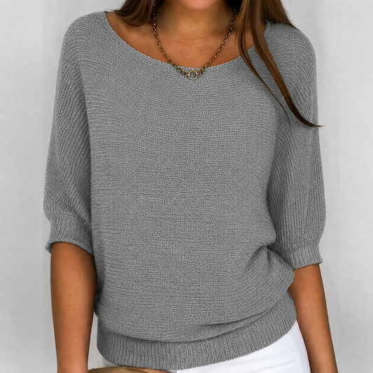 Marlow | Relaxed Textured Ribbed-Hem Sweater