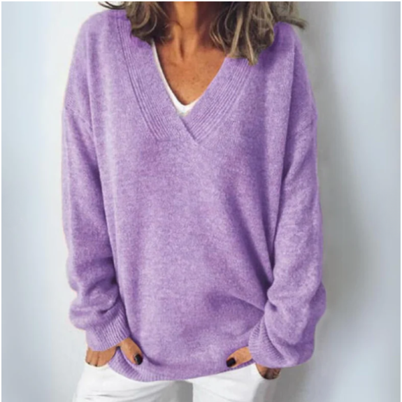 Ramona | Soft Lightweight V-Neck Everyday Sweater