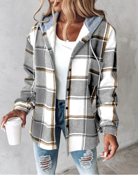 Ruth | Cozy Printed Drawstring Hoodie