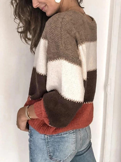 Sofia | Striped Comfortable Round Neck Sweater
