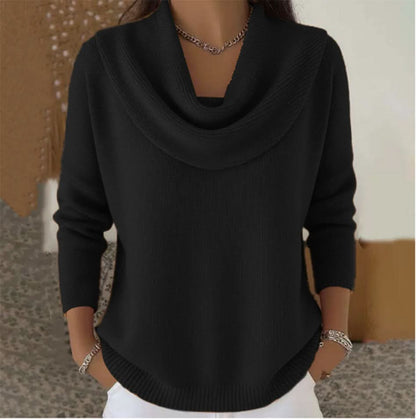 Wendy | Soft Cotton Cowl Neck Knit Sweater
