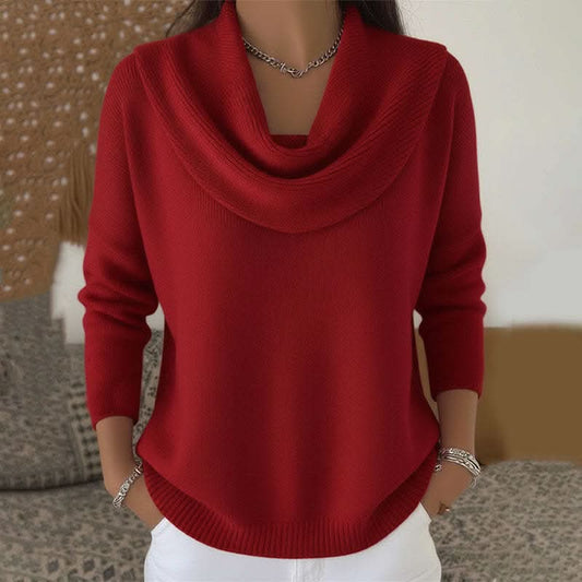 Wendy | Soft Cotton Cowl Neck Knit Sweater