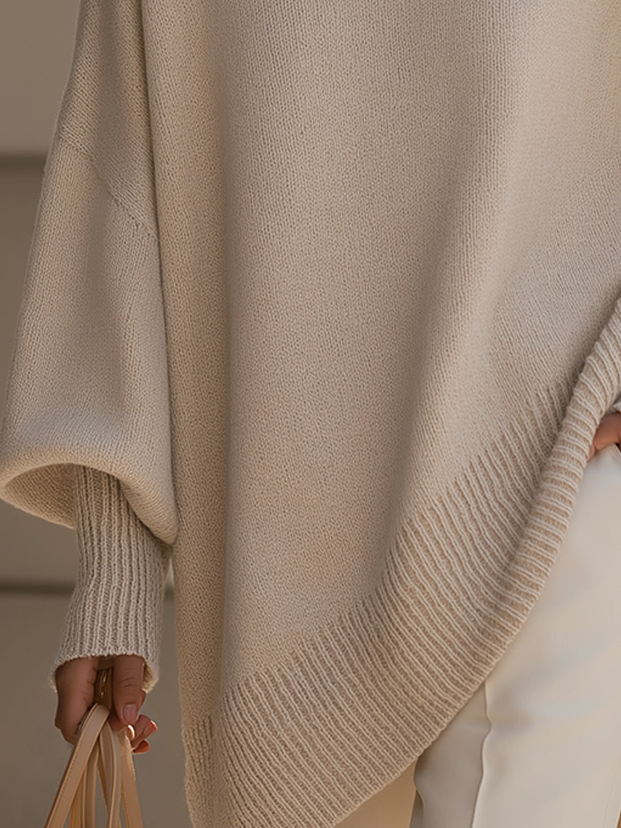 Whitney | Oversized Ribbed Crew Neck Sweater