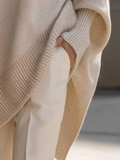 Whitney | Oversized Ribbed Crew Neck Sweater