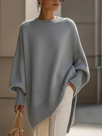 Whitney | Oversized Ribbed Crew Neck Sweater