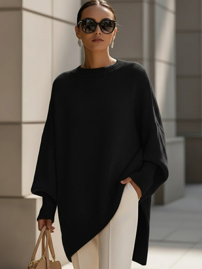 Whitney | Oversized Ribbed Crew Neck Sweater