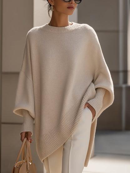 Whitney | Oversized Ribbed Crew Neck Sweater