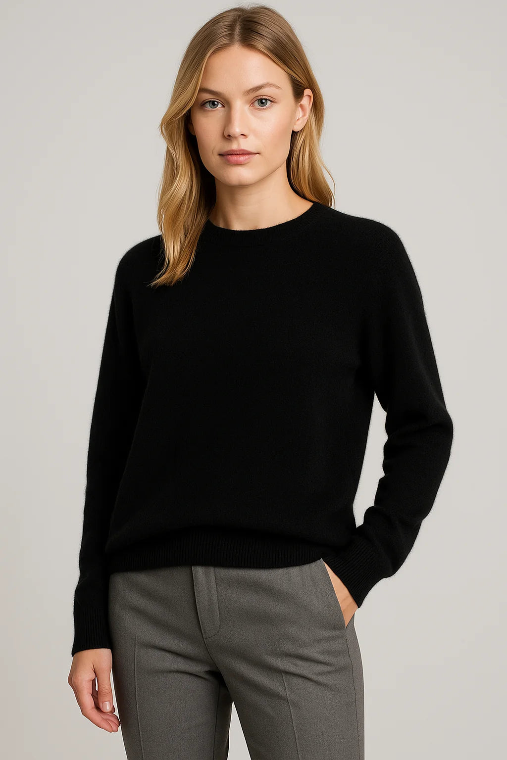 Allison | Classic Crewneck Cashmere Sweater for Winter