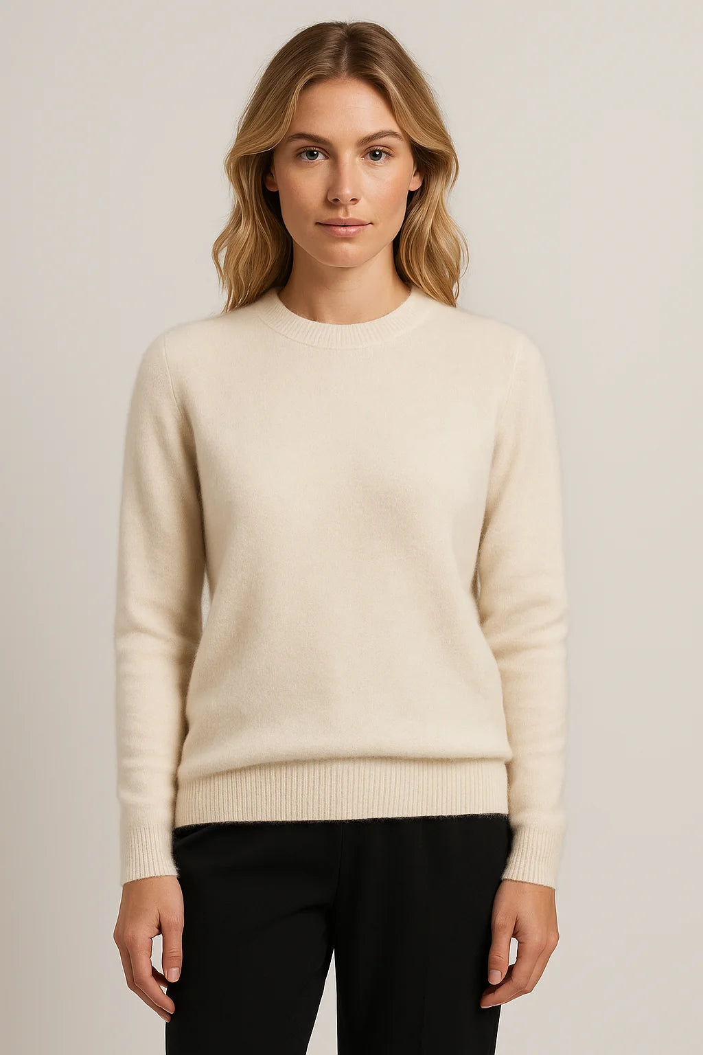 Allison | Classic Crewneck Cashmere Sweater for Winter