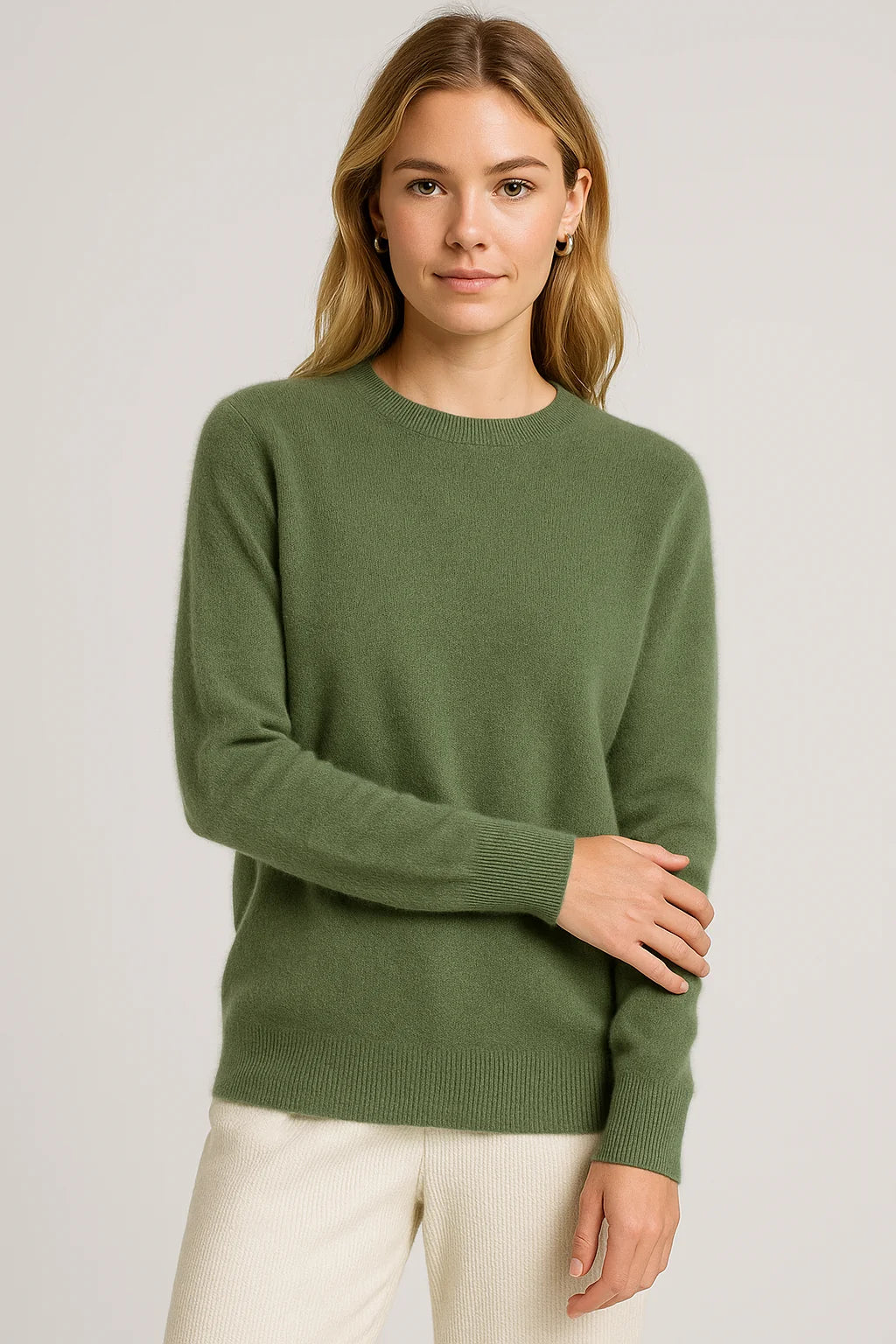 Allison | Classic Crewneck Cashmere Sweater for Winter