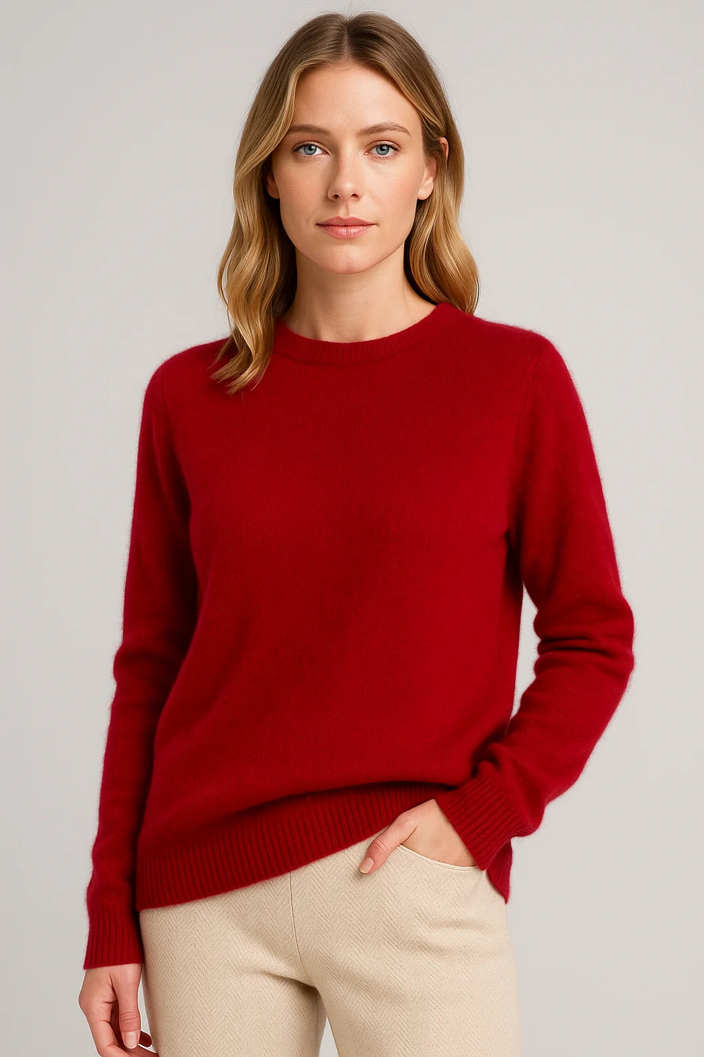 Allison | Classic Crewneck Cashmere Sweater for Winter