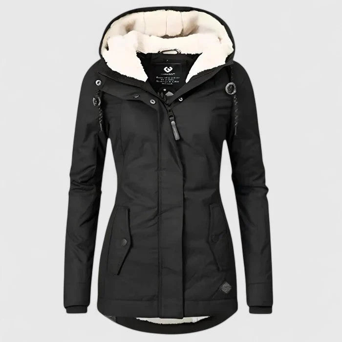 Ashley | Sherpa-Lined Hooded Parka Coat for Cold Weather