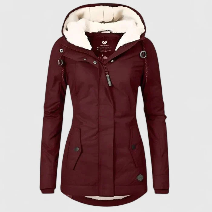 Ashley | Sherpa-Lined Hooded Parka Coat for Cold Weather