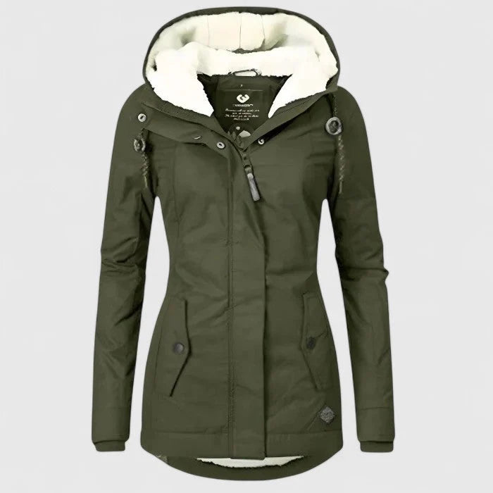 Ashley | Sherpa-Lined Hooded Parka Coat for Cold Weather