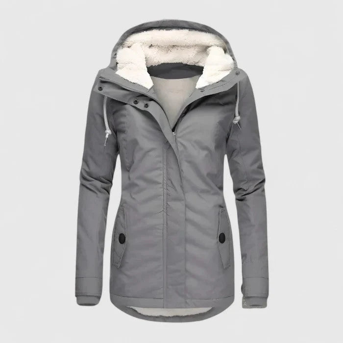 Ashley | Sherpa-Lined Hooded Parka Coat for Cold Weather