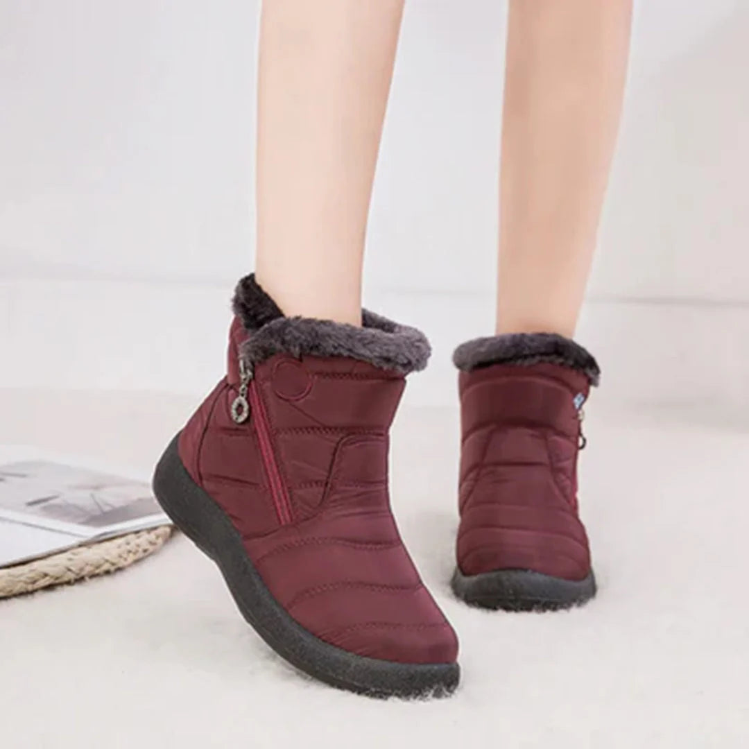 Aubrey | Ankle Snow Boots with Faux Fur Lining