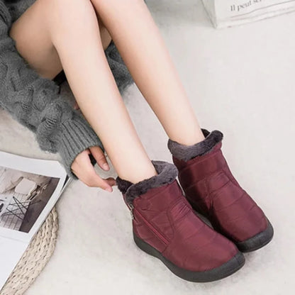 Aubrey | Ankle Snow Boots with Faux Fur Lining