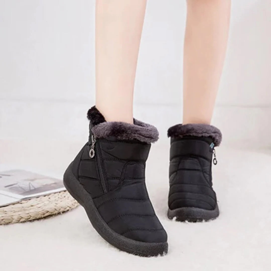 Aubrey | Ankle Snow Boots with Faux Fur Lining